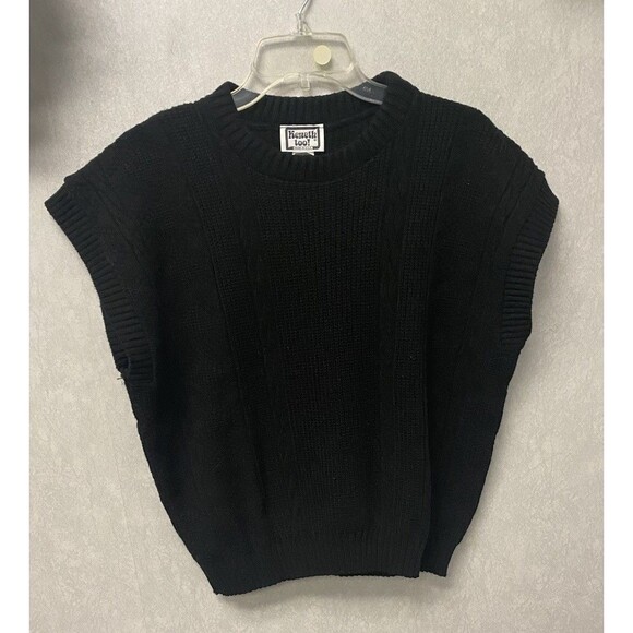 Kenneth Too Black Sweater Vest Size Large - Picture 1 of 3
